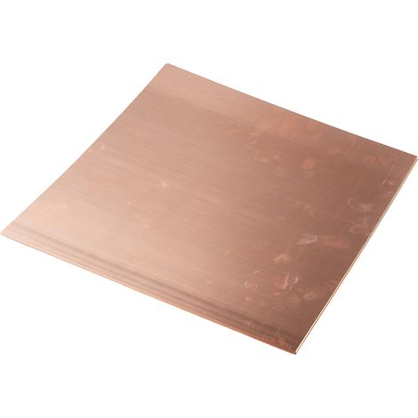 Rs Pro – Feuille de métal en cuivre 300mm x 300mm x 0.35mm – Résistance à la traction 240 N/mm² – Lot de 5 unités