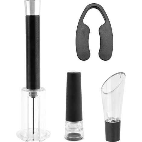 Weinflaschenöffner-Set, Flaschenöffner mit Druckluftpumpe, leicht abnehmbarer Korkenzieher, ideales Geschenk für Weinliebhaber (1/5)