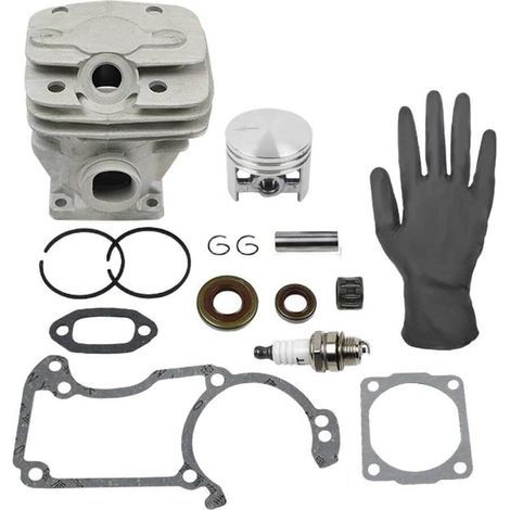 Kit de reconstruction de moteur compatible avec tronçonneuse MS240 024 avec cylindre de 42 mm pour piston et joints argentés (Ms240) (1/5)