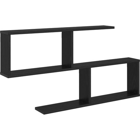 Maison Exclusive - Wandregal Schwarze Eiche 100 x 12 x 50,5 cm Ho (1/5)