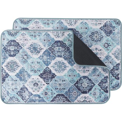 IEUUMLER Lot de 2 Tapis Educateur pour Chien, Lavable Réutilisables et Super Absorbanttapis Pee Pad, Anti-fuites Apprentissage propreté pour Chiot EU011 (Bleu, 60x45cm-2pcs) (1/5)