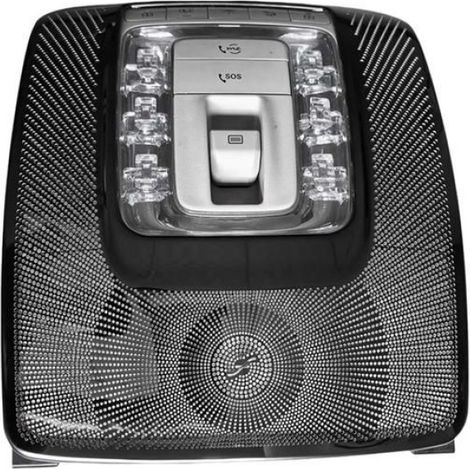 Autocollant de garniture pour cadre de lampe de lecture de voiture compatible avec AB CLA EQA GLA GLS Classe 2019-2024, couvercle de lampe de finition intérieure adhésif (1/5)