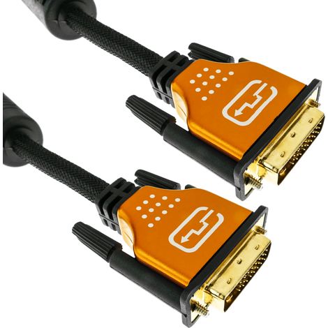 BeMatik - Super cable DVI-D macho a DVI-D macho de 5 m dual link