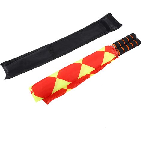 2 drapeaux d'arbitre de football en lot avec sac de rangement (1/5)