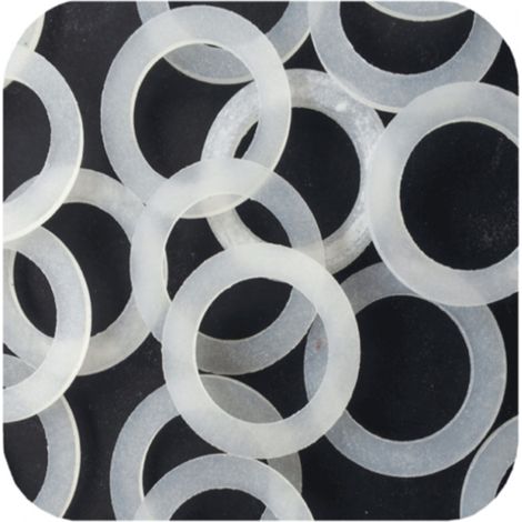 Trade Shop - Set 12 Pz Guarnizioni Silicone Trasparente Idraulica Sanitari Bagno Mis 1/2 -