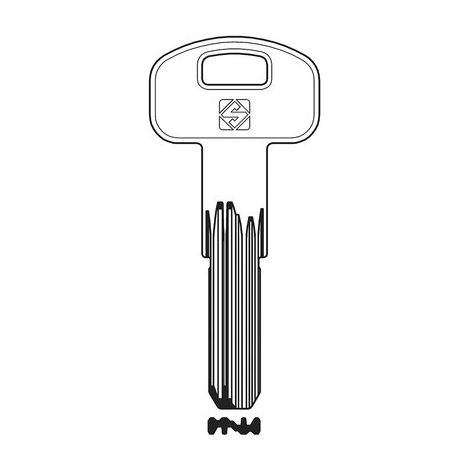 CHIAVE PUNZONATA SECUREMME SCM5R SILCA - OTTONE NICHELATO- 5 pezzi