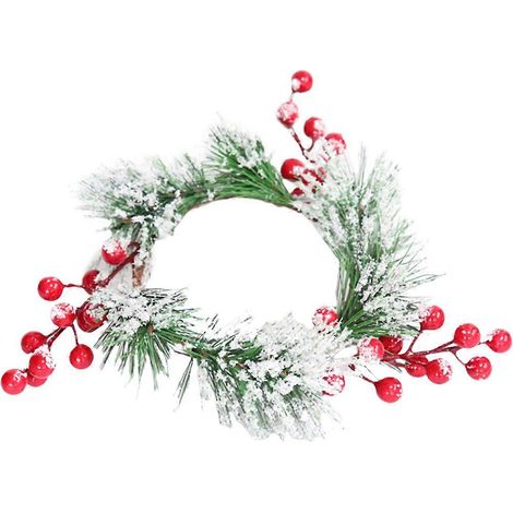 Anneaux de bougies de Noël, 5 pièces, pour décoration de table (1/5)