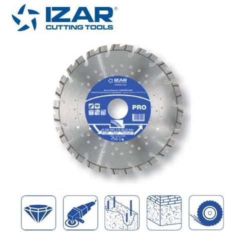 disque diamant professionnel Izar pour béton armé de 230 mm (1/2)