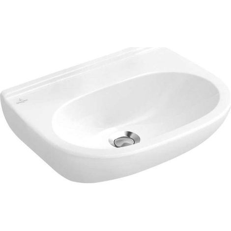 O.novo, Lavabi sospesi, 550 x 370 mm, Ovale, senza foro rubinetto, senza troppopieno, I modelli senza troppopieno devono essere dotati di piletta non chiudibile, Porcellana sanitaria (1/2)