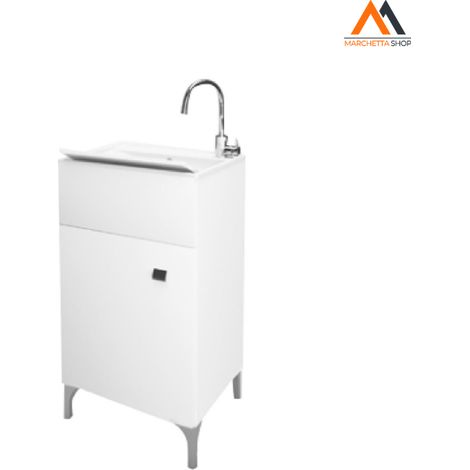 MOBILE LAVATOIO ANTA SINGOLA cm 45 x 50 x h.83 - bianco luci