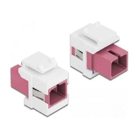 DELOCK KEYSTONE MODULE SC SIMPLEX FEMELLE VERS SC SIMPLEX FEMELLE VIOLET/BLANC 86717