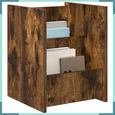 890868 étagère à magazines avec étagère Chêne fumé 35 x 35 x 45 cm (1/5)