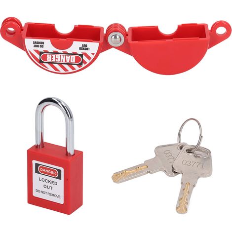 Dispositif de verrouillage pliable pour robinet et tuyau avec cadenas de sécurité (1/5)