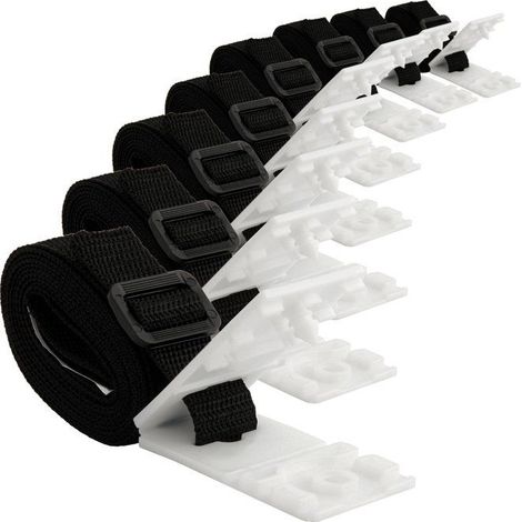 Set von 8 Befestigungsgurten  Gurte und Clips für Aufroller  Ersatzteile für mobile Aufrollsysteme