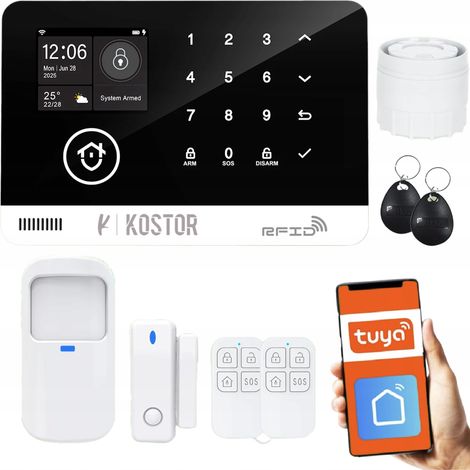 Drahtloser GSM- und WLAN-Alarm mit TUYA-App, Serie KOSTOR SAD005