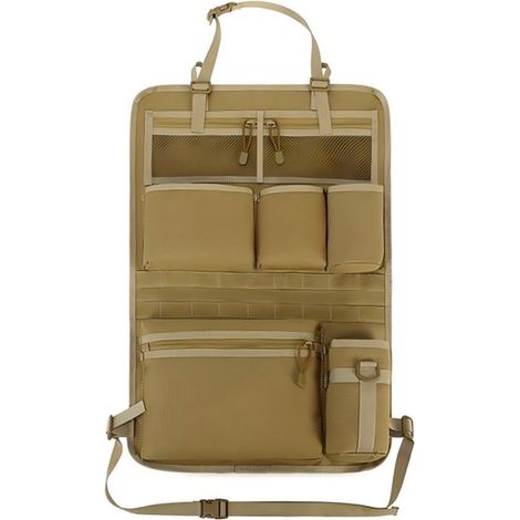 Autositz-Organizer，41,5 x 61 cm，Aufbewahrungstasche für die Rückenlehne，Passend für alle Automodelle，Für jeden geeignet，Schwarzes Tarnmuster (1/5)