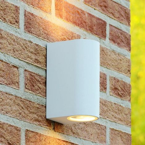 Applique Doppia Emissione A Parete Interno Esterno Ip65 Porta Faretto Gu10 Es14b (1/3)