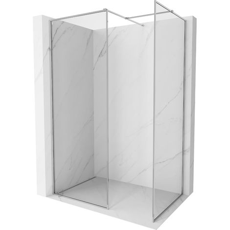 Mexen Kioto-F panel de ducha Walk-in con marco 110 x 110 cm, transparente 8 mm, cromo - 800-110-202-04-00-110 (1/5)