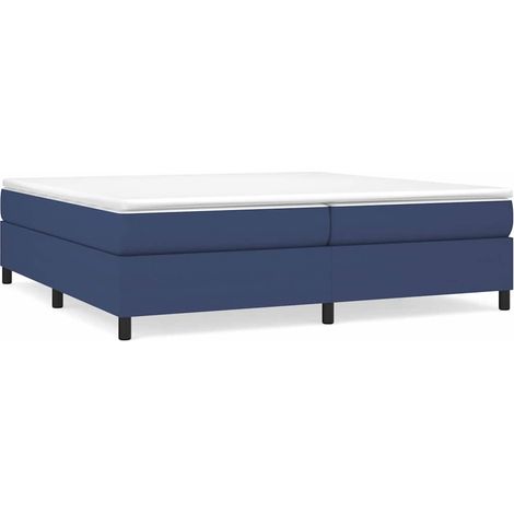 Maison Exclusive - Struttura Letto a Rete a Molle Blu 200x200 cm in Tessuto (1/5)