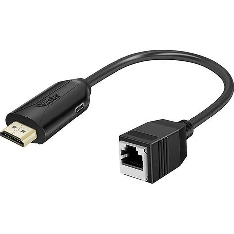 HDMI-kompatibles Ethernet-Kabel mit integrierter HDMI-RJ45 TX/RX-Verlängerung (Stecker und Buchse) (1/5)