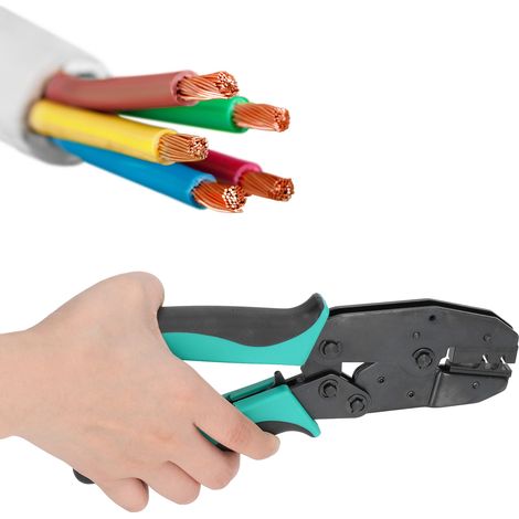 Pince à sertir à cliquet pour cosses 301U, pince à sertir à cliquet pour cosses isolées, pince à sertir professionnelle pour fils (1/5)