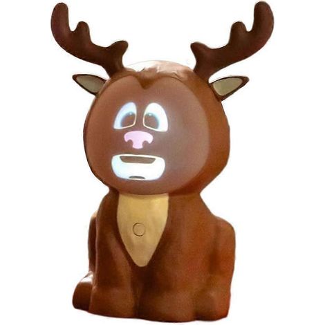 Décoration de Noël : bonhomme de neige lumineux, statue de Père Noël clignotant, jouet interactif en résine chantant, compatible avec la décoration de la chambre à coucher. (1/5)