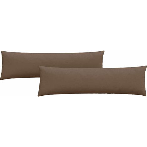 Maison Exclusive - Cojines de sofá 2 pcs Marrón 145 x 40 cm tela