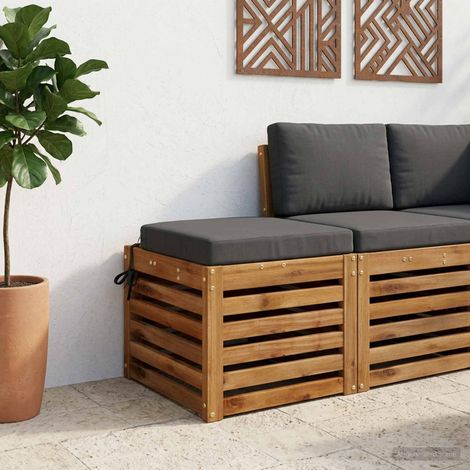 vidaXL Cojín de asiento de 1 pieza SOEST 100% Poliéster Gris antracita (1/5)