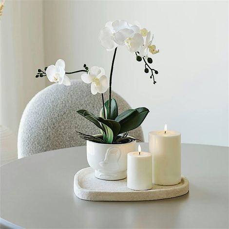 Plateau décoratif organique en ciment (1/4)