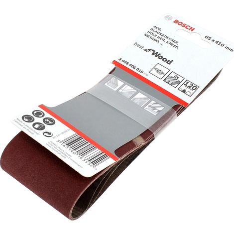 Nastri abrasivi 65x410 120g per 3 per levigatrice black & decker