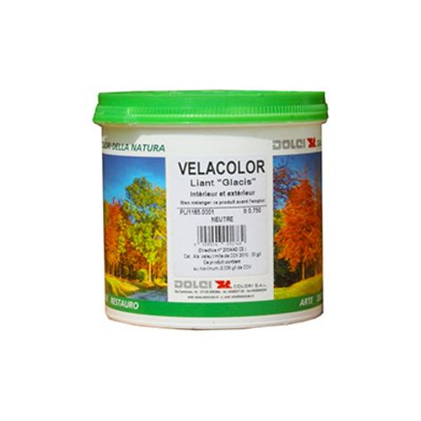 0-incolore-Glacis pour peinture et enduit à la chaux int/ext Velacolor (5L/50m2) Dolci (1/3)