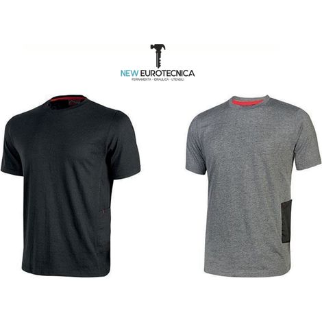 Maglietta road u-power (nero carbone grigio) - tasca cellulare jersey parasudore variante xxl - nero carbone