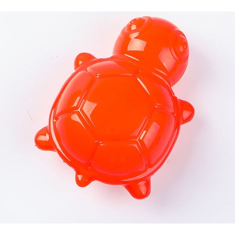 Kühlendes Hundespielzeug aus TPR, bissfester Kauknochen für kleine Hunde und Teddys, beruhigender Kühleffekt, rotes Schildkröten-Design-lsw (1/2)