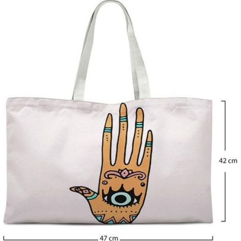 Sac Shopping - Coton - Noir - 72 x 47 cm - Porté Épaule - 1 Pièce (1/4)