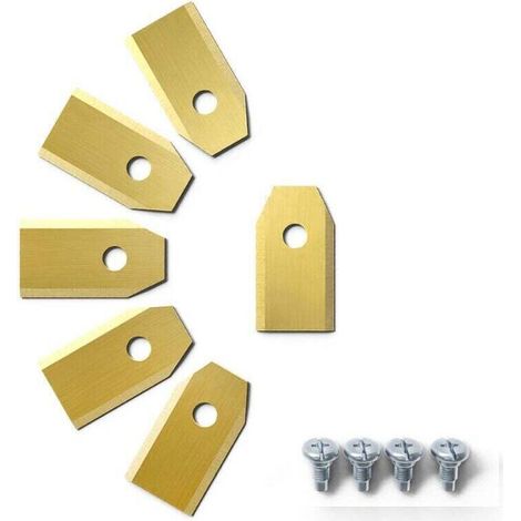 Ulisem45 x Lames de Couteau en Titane pour Toutes Les Tondeuses Robotiques Husqvarn/Automower/ Yardforce/Gardena(3g-0.75mm) Avec 45 Vis, Lames de Rechange pour Modèles 105,310,315,320,420,430x,r40i (1/4)