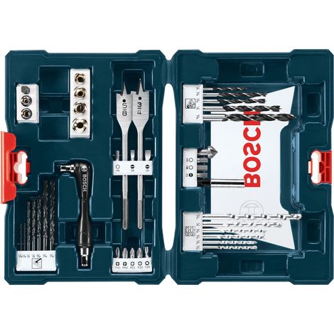 Bosch MS4041 Set misto da 41 pezzi per foratura e avvitatura con custodia inclusa per applicazioni su legno, metallo e muratura