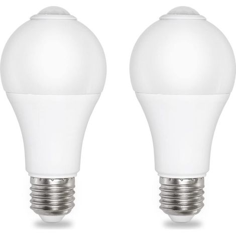 Bombilla con sensor crepuscular E27 de 12 W, luz blanca fría 6500 K, 1000 lm, 220 V CA, ángulo de haz de 120 grados, encendido/apagado automático, bombilla con sensor de luz E27 para entrada de jardín (1/4)