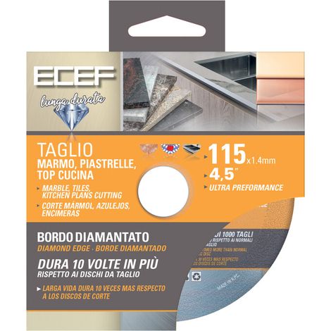 DISCO DIAMANTATO PER MARMO PIASTRELLE D 115 MM- 1,0 pz