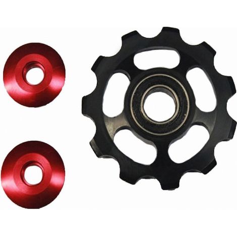 Dérailleur arrière de vélo avec galet guide-chaîne 11 dents et poulie de renvoi pour VTT (1/5)