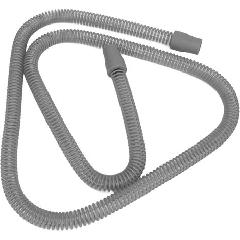 Ensemble de remplacement pour tuyau d'appareil respiratoire - Tuyau souple avec raccords en caoutchouc - Gris (1/5)