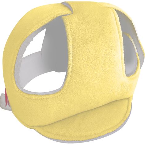 Casque de sécurité bébé léger respirant ajustable avec absorption des chocs - Jaune (1/5)