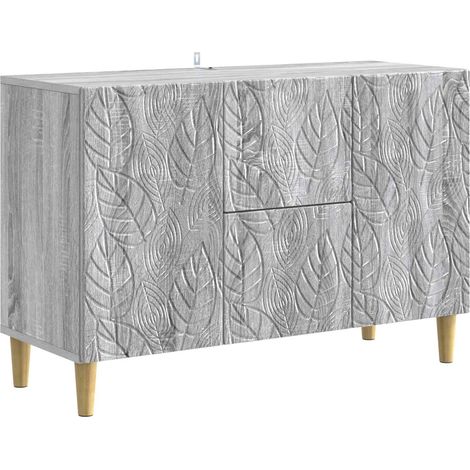 Sideboard Grau Sonoma 89 x 34,5 x 60 cm Holzwerkstoff vidaXL