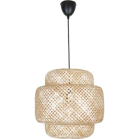 Plafonnier artisanal en osier  E27 Ø45 cm