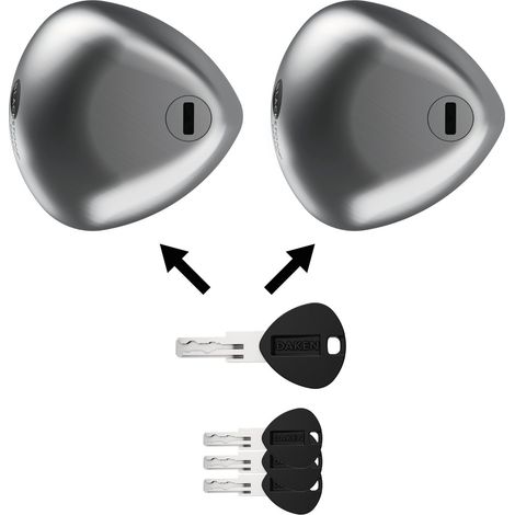 Cerradura para furgoneta Blackstone Silver COMBO - 2 cerraduras de acero inoxidable