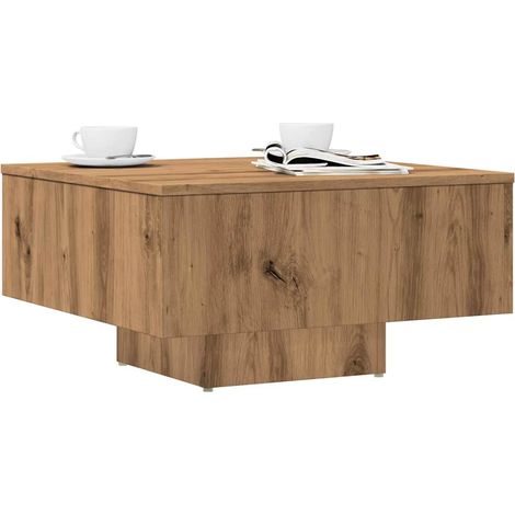 Vidaxl – Table basse en bois d'ingénierie 60x60x31,5 cm – Surface résistante à l'humidité – Grand espace de rangement – Design moderne