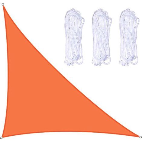 Voile d'ombrage rectangulaire. 3 x 4 x 5 m. Avec 3 cordes. Idéale pour le jardin, la terrasse, les fêtes, la cour et le camping. (1/5)