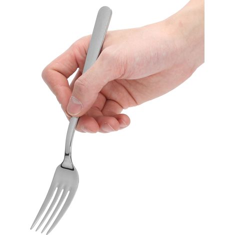 Ensemble de 12 couverts en acier inoxydable pour hôtels et restaurants, comprenant une fourchette. (1/5)