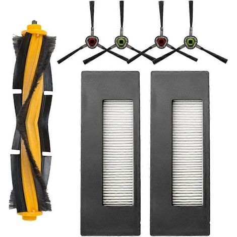 Kit de remplacement de filtre pour aspirateur Ecovacs Deebot DE55, DE53 et DE6G : brosse latérale, filtre HEPA et rouleau. (1/5)