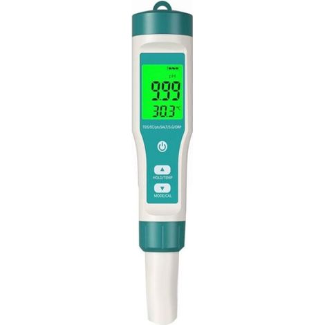 PH-Messgerät, TDS-Messgerät 8-in-1-PH-Tester, EC-Messgerät, hochpräziser Salztester, für Schwimmbad (8-in-1 PH-Messgerät)