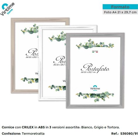 1 Pezzo Cornice Portafoto da Parete in ABS Urban 21 x 30 cm 3 Colori (1/3)